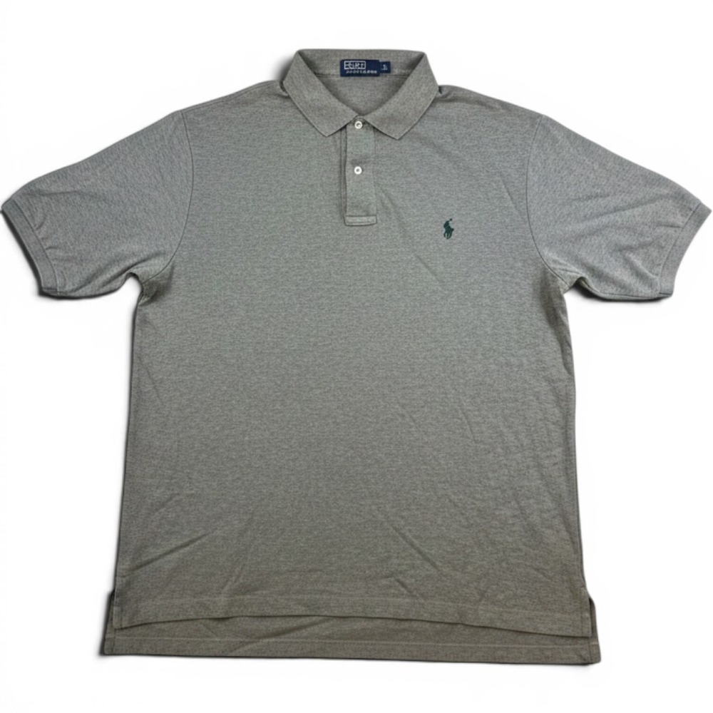 Polo Ralph Lauren Mens LT Tall Heather Grey Short Sleeve Pony Logo Polo‎ Shirt